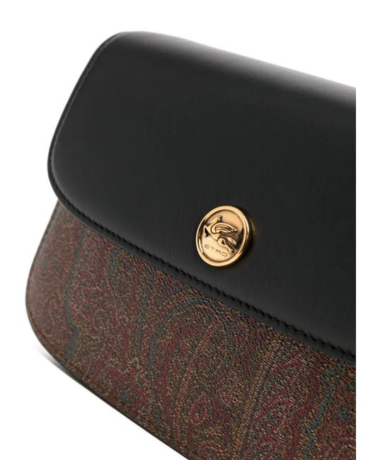 Etro Black 'Arnica' Crossbody Bag With 'Paisley' Motif