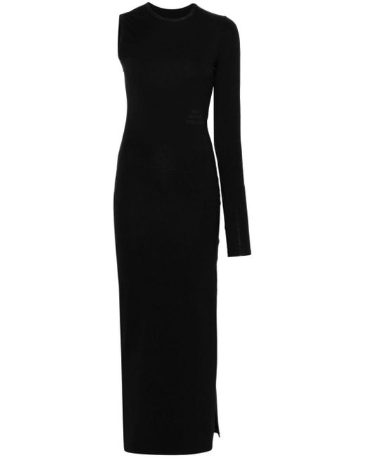 MM6 by Maison Martin Margiela Midi-jurk Met Enkele Mouw in het Black