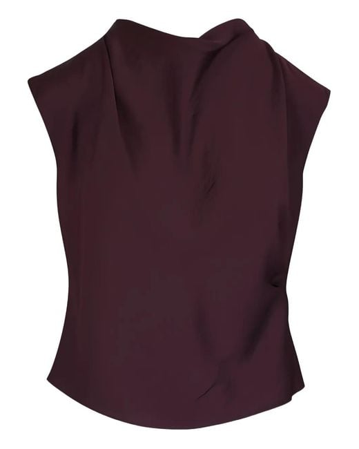 Vince Purple Cowl-Neck Top