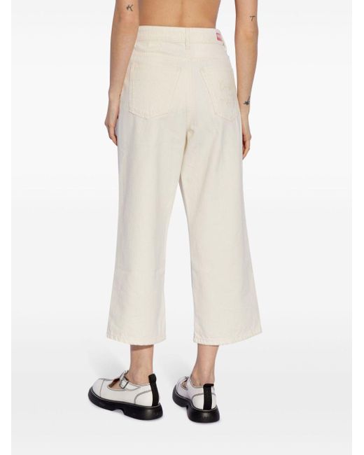 KENZO White Sumire High-rise Cropped Jeans