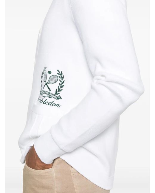 Polo Ralph Lauren White Wimbledon Cardigan for men