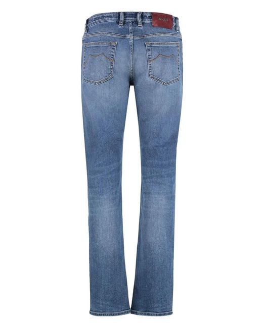 Moorer Blue Five-Pocket Jeans for men