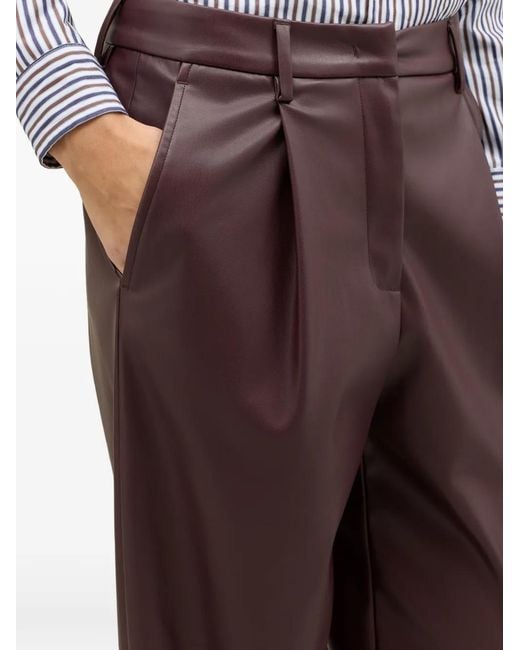 Pantalones de piel vegana Boglioli de color Purple