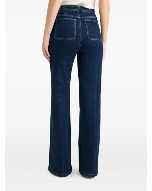 Cinq À Sept Jeans Met Wijde Pijpen in het Blue