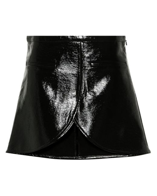 Courreges Black Ellipse Mini Skirt
