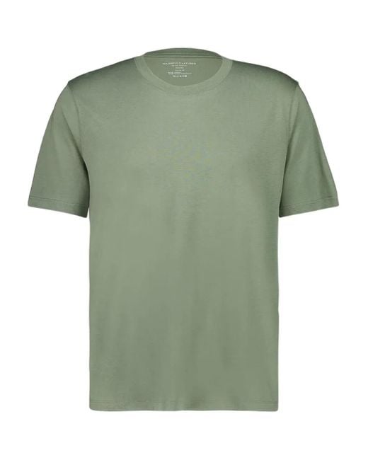 Majestic Filatures Green Round-Neck T-Shirt for men