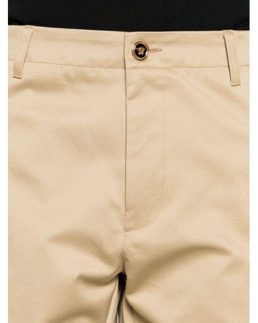 Versace Natural Mid-rise Straight-leg Chinos for men