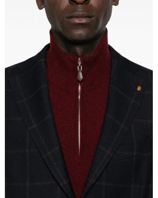 Latorre Black Check-Pattern Blazer for men