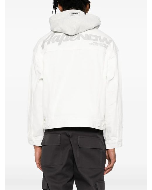 メンズ Aape By A Bathing Ape Aapenow デニムジャケット White