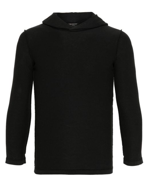 Sudadera con capucha y diseño del revés Balenciaga de color Black