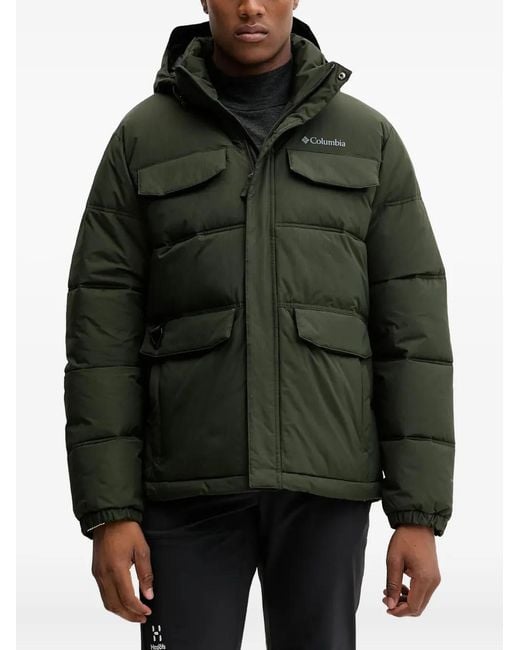 Columbia Black Logo-Print Padded Jacket for men