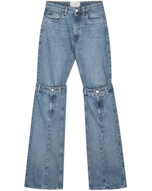 Jeans a gamba larga blu di Coperni in Blue