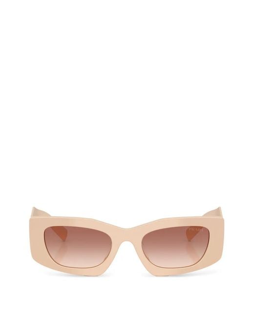 Prada Pink Rectangle-Frame Sunglasses