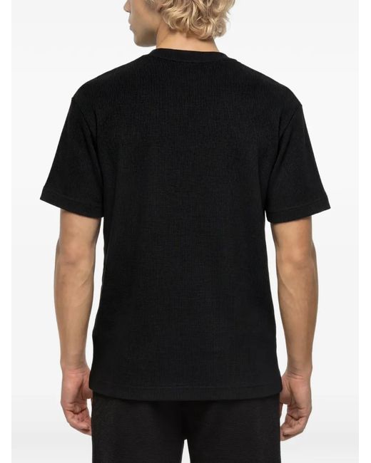 Karl Lagerfeld Black Regular T-Shirt Waffle for men