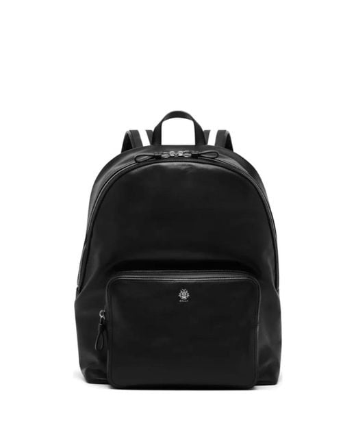 Bally Black Logo-Plaque Striped-Strap Backpack for men