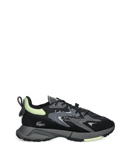 Lacoste Black L003 Neo Tech Logo Lace-Up Sneakers for men
