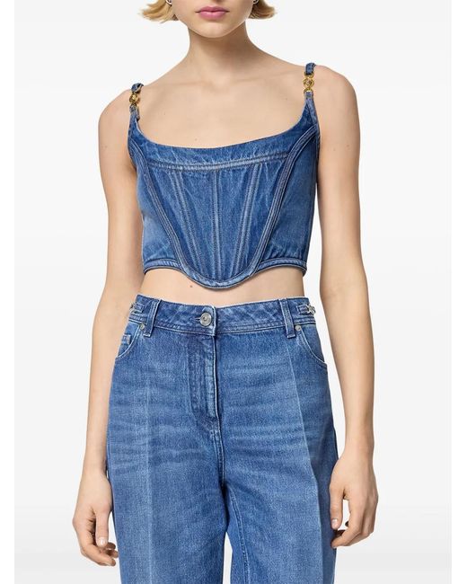 Versace Blue Top