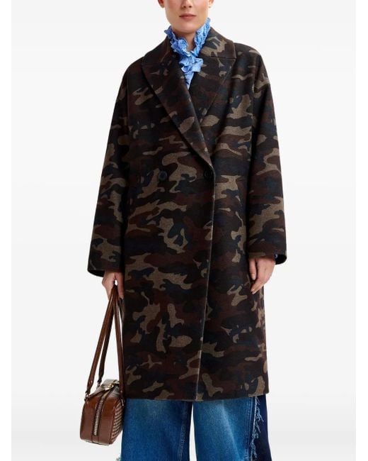 Essentiel Antwerp Black Imperfection Double-Breasted Coat