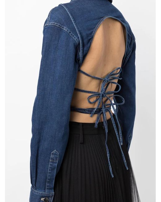 Act No1 Denim Blouse in het Blue