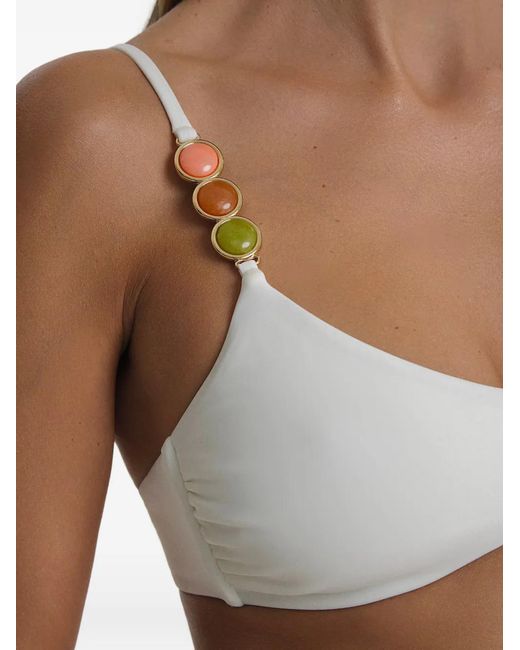 SOFIA ERHAN White Giselle Beaded Bikini