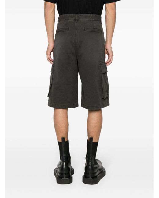 Givenchy Black Logo-embroidered Cargo Shorts for men