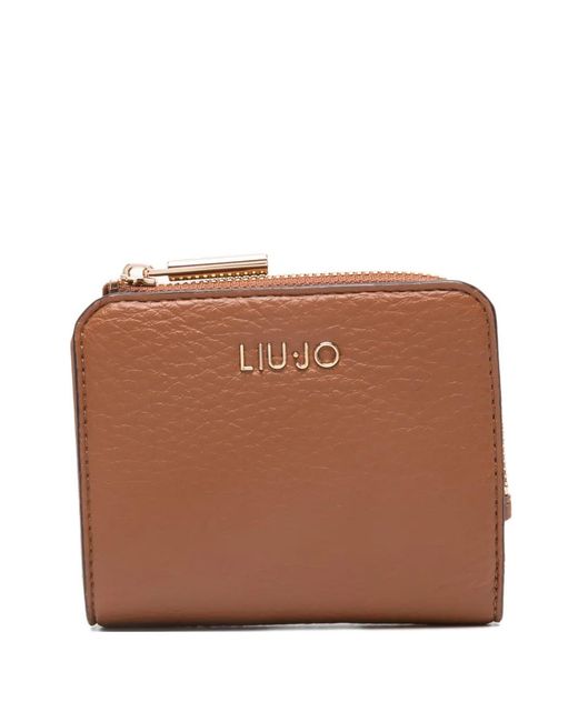 Liu Jo Brown Zip Leather Wallet