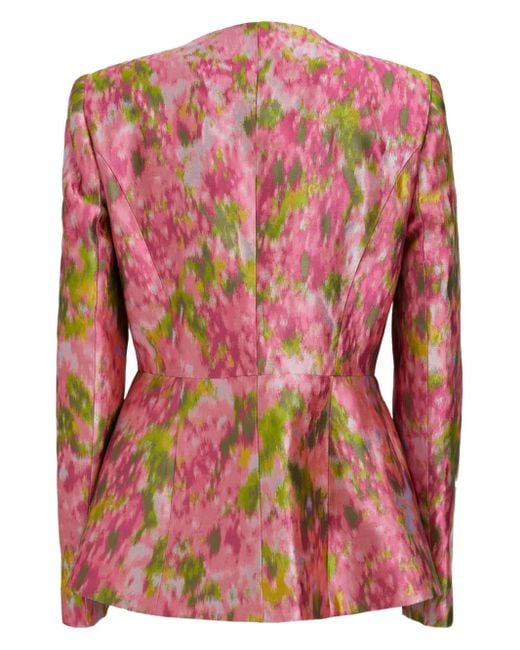 Del Core Red Printed Blazer