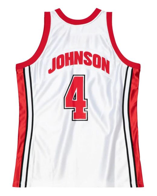 メンズ Mitchell & Ness Runnin Rebels 1989 Larry Johnson Ncaa Unlv トップ Red