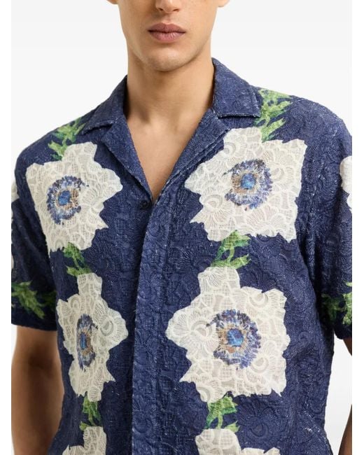 Orlebar Brown Blue Maitan Shirt for men