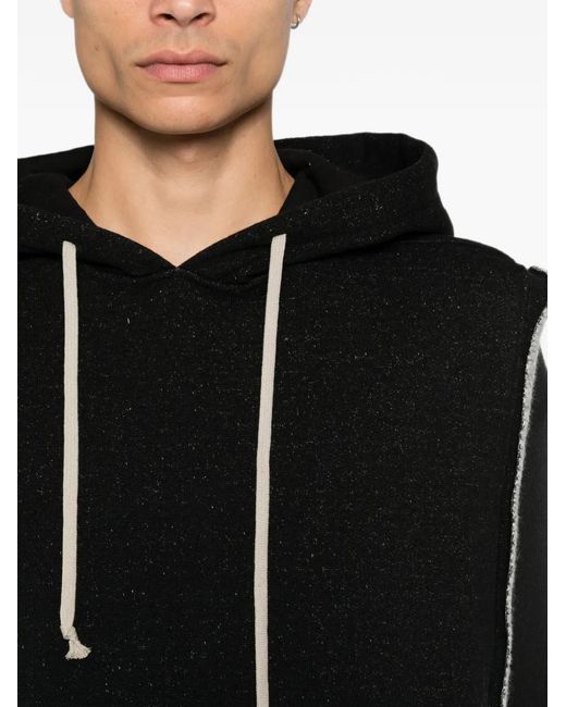 Rick Owens Black Sleeveless Drawstring-Hood Hoodie for men