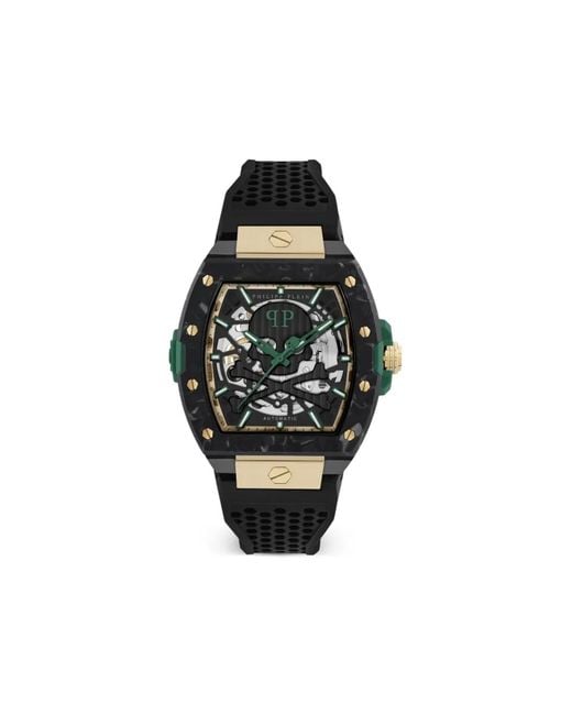 Philipp Plein Black The $Keleton 44Mm for men
