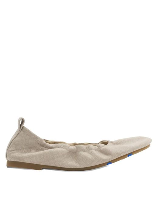 Burberry チェック フラットシューズ Natural