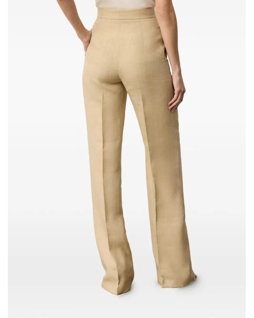 Ralph Lauren Natural Dean Waist Darts Linen Trousers