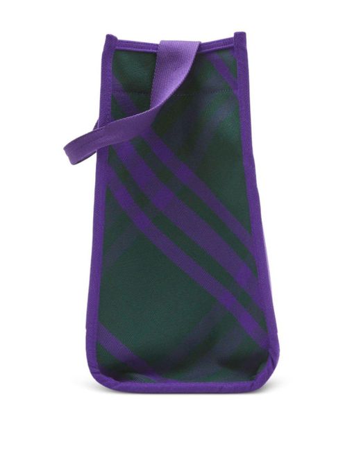 Burberry Geruite Shopper in het Purple voor heren