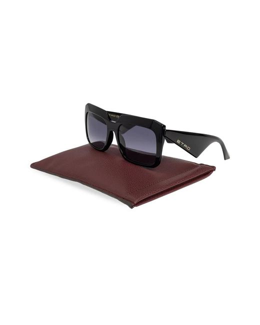 Etro Black Square-Frame Sunglasses