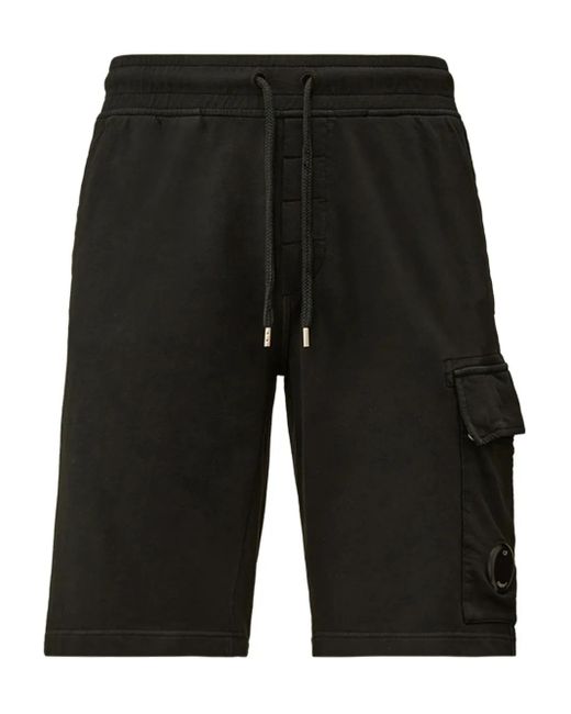 C P Company Black Bermuda Cargo for men