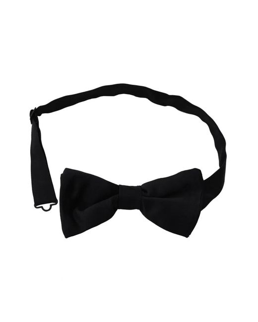 Tombolini Black Silk Bow Tie for men