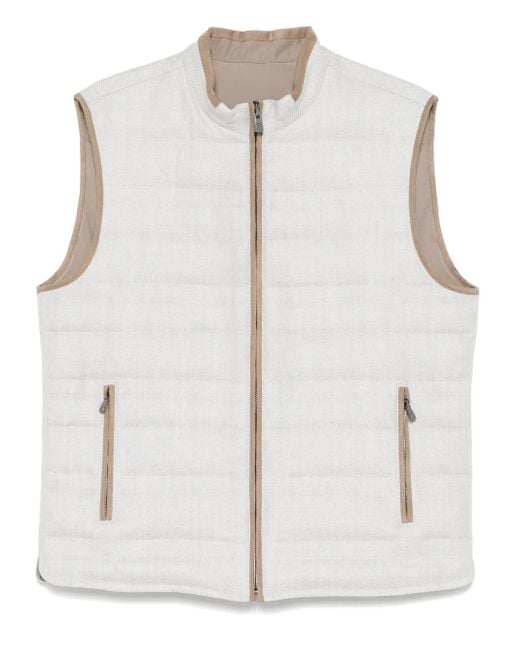 Chaleco Outdoor Corneliani de hombre de color White