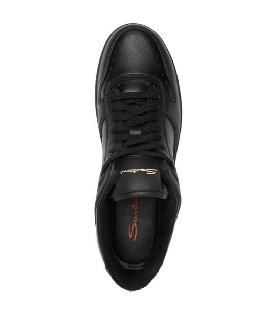 Zapatillas con logo estampado Santoni de hombre de color Black