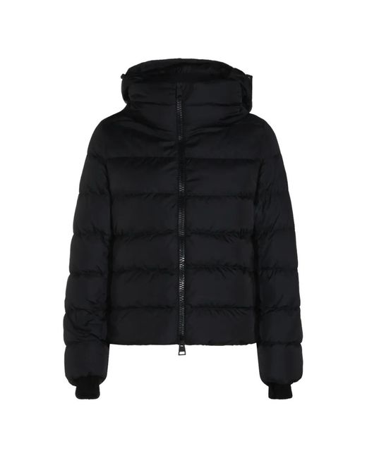 Herno Black Quilted Hooded Jacket