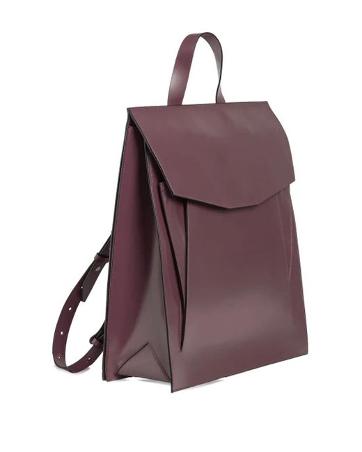 Merryl Tielman Purple Cludie Flap-Pocket Backpack