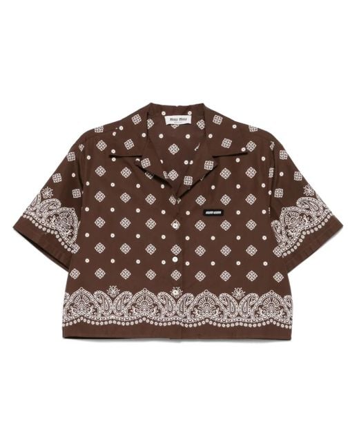 Camicia di Miu Miu in Brown