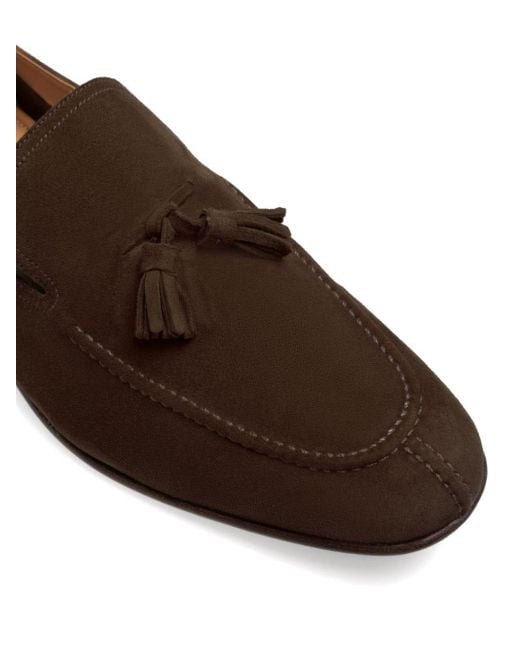 Bally Brown Suisse Tassel-detail Suede Loafers for men