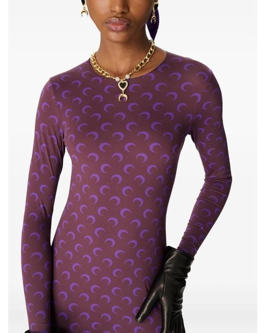 Tuta Intera Con Stampa Luna di MARINE SERRE in Purple