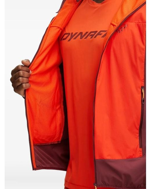 Dynafit Red Traverse Hooded Two-Tone Performance Jacket for men