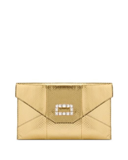 Lancel Natural Envelope Clutch Bag
