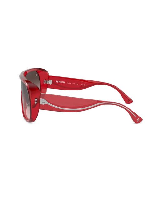 Ferrari Red Oversized Frame Sunglasses