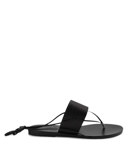 Ancient Greek Sandals Black Aratro Strap Sandals