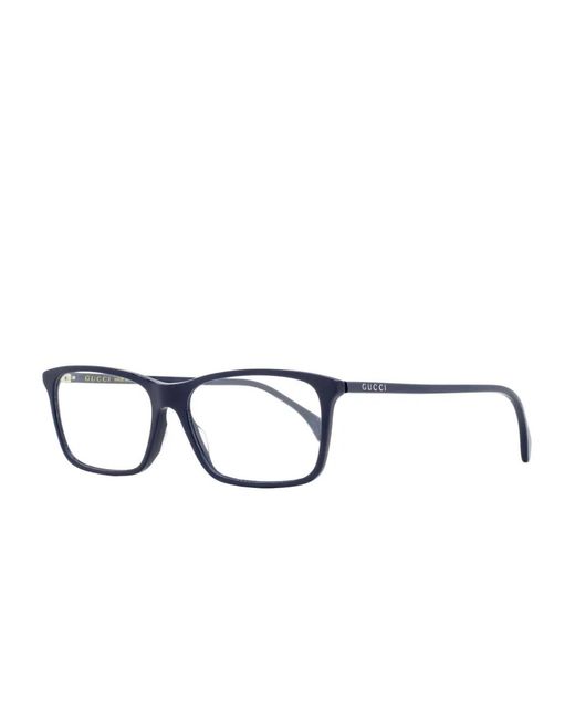 Gucci Blue Rectangular-Frame Glasses for men