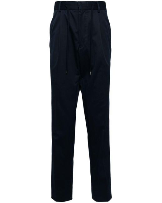 N.Peal Cashmere Blue Sorrento Drawstring Trousers for men